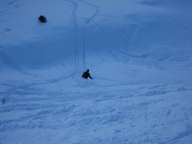 Markus neben der Abfahrt 2b