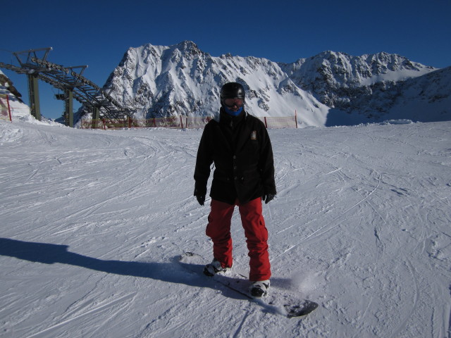 Markus bei der Bergstation der Sennigratbahn