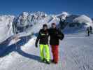 Ich und Markus bei der Bergstation der Panoramabahn, 2.375 m