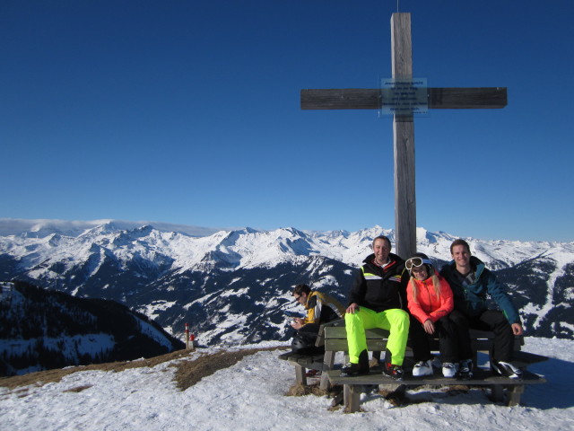 Ich, Sophie und David am Kreuzkogel, 2.027 m