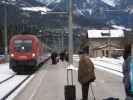 RJ 632 im Bahnhof Greifenburg-Weißensee, 590 m (8. Feb.)