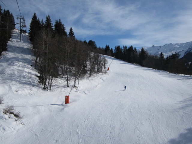 Piste Lapin vom Télésiège Golf aus (7. März)