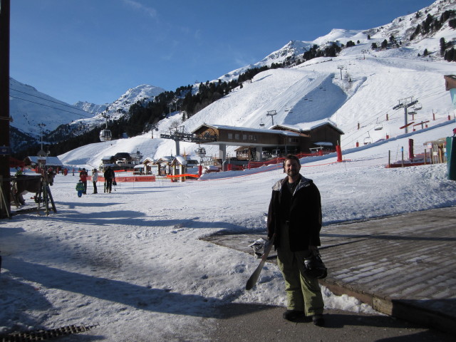 Markus in Méribel-Mottaret, 1.750 m (8. März)