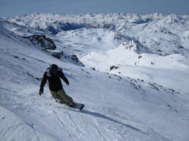 Markus zwischen den Pisten Combe de Caron und Col de l'Audzin (8. März)