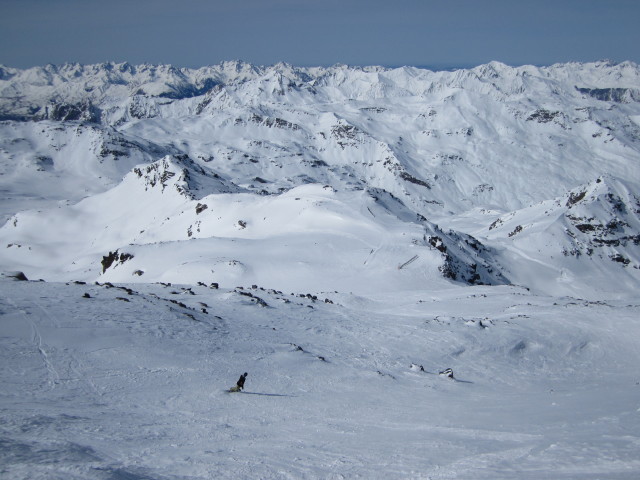 Markus zwischen den Pisten Combe de Caron und Col de l'Audzin (8. März)
