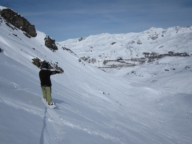 Markus neben der Piste Christaux (8. März)