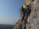 Pittentaler Klettersteig: Sabrina in der zweiten Querung