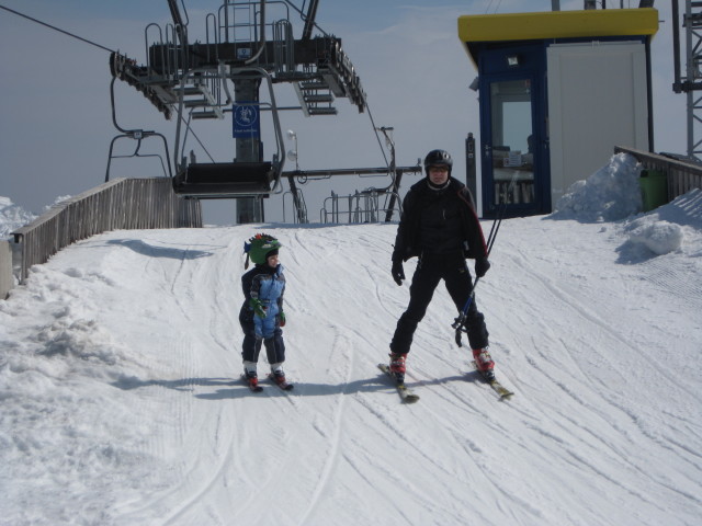 Alexander und Andreas bei der Bergstation der Gipfelbahn, 1.626 m