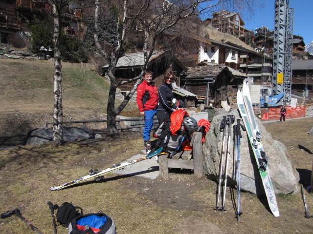 Erhard und Martina in Zermatt (28. M&auml;rz)