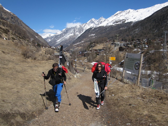 Erhard und Martina zwischen Zermatt und Zmutt (28. M&auml;rz)