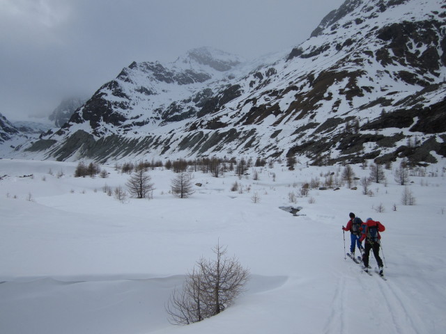 Erhard und Martina beim Zmuttbach (28. M&auml;rz)