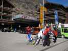 Erhard und Martina beim Bahnhof Zermatt, 1.605 m (28. März)