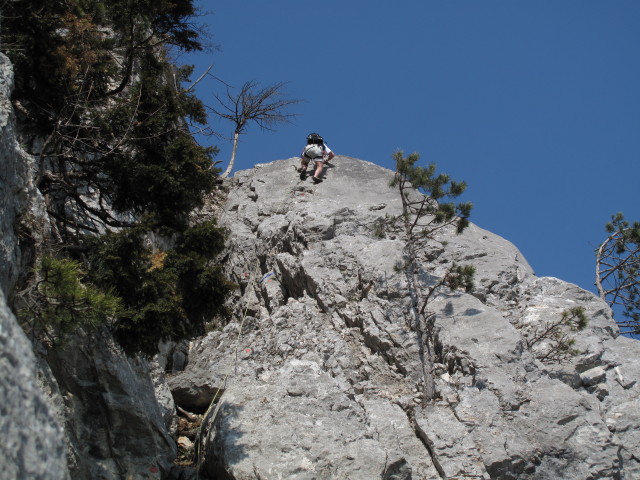 Tirolersteig: Erich in der 4. Seill&auml;nge