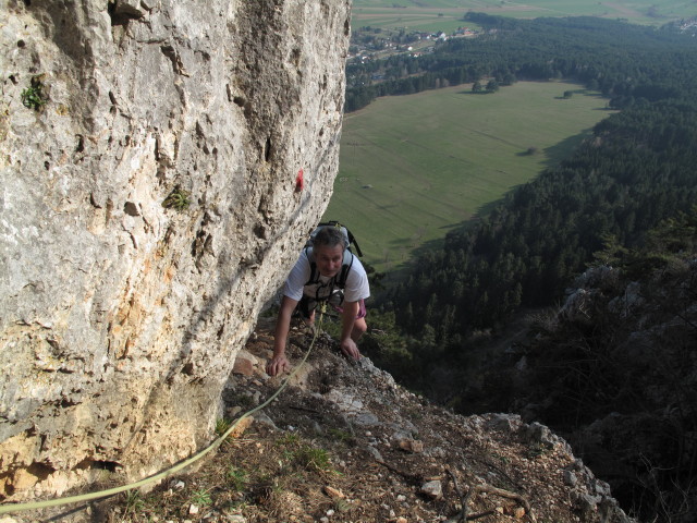 Tirolersteig: Erich in der 9. Seill&auml;nge