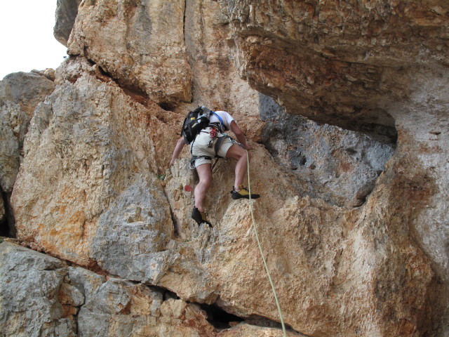 Tirolersteig: Erich in der 10. Seill&auml;nge