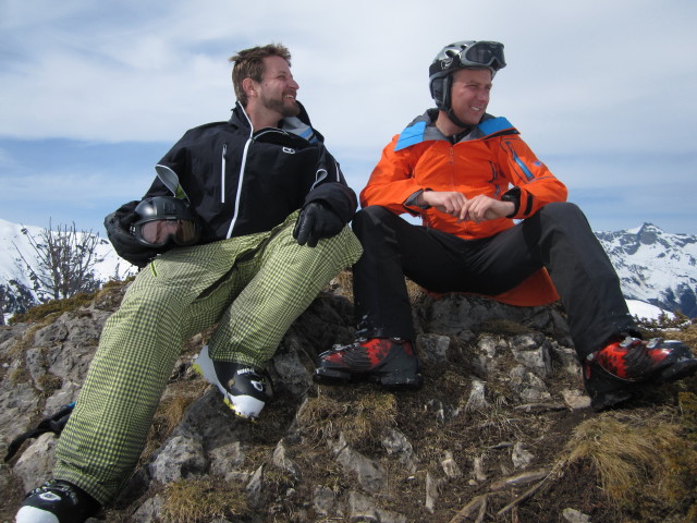 Markus und ich am Sassgalunkopf (16. Apr.)