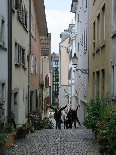 Juliane, Markus, Reinhard, Udo und Michaela in der Chorgasse