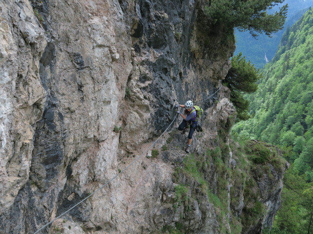Grünstein-Klettersteig: Romana in der Variante 'Räuberleiter'