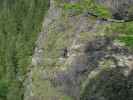 Grünstein-Klettersteig: Christian in der Variante 'Räuberleiter'