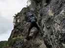 Grünstein-Klettersteig: Christian in der Variante 'Hotelroute'