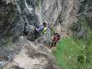 Grünstein-Klettersteig: Romana, stefan und Sabrina in der Variante 'Hotelroute'