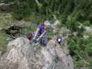 Grünstein-Klettersteig: Stefan und Romana in der Variante 'Hotelroute'