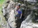 Grünstein-Klettersteig: Romana im Fotoloch