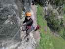 Grünstein-Klettersteig: Sabrina und Stefan im Sulzberg-Überhang