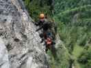 Grünstein-Klettersteig: Sabrina und Stefan im Quittenbaumeck