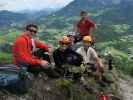 Grünstein-Klettersteig: Christian, Sabrina, Romana, Stefan und ich zwischen Anderlnische und Laxerbankerl