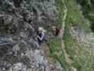 Grünstein-Klettersteig: Romana und Stefan in der Variante 'Gipfelwand'