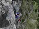 Grünstein-Klettersteig: Romana und Stefan in der Variante 'Gipfelwand'