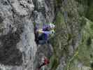 Grünstein-Klettersteig: Romana und Stefan in der Variante 'Gipfelwand'