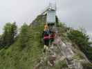 Grünstein-Klettersteig: Sabrina und Stefan im Ausstieg