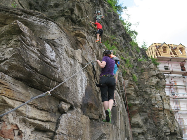 Silver Bullet-Klettersteig: Einstieg (5. Juni)