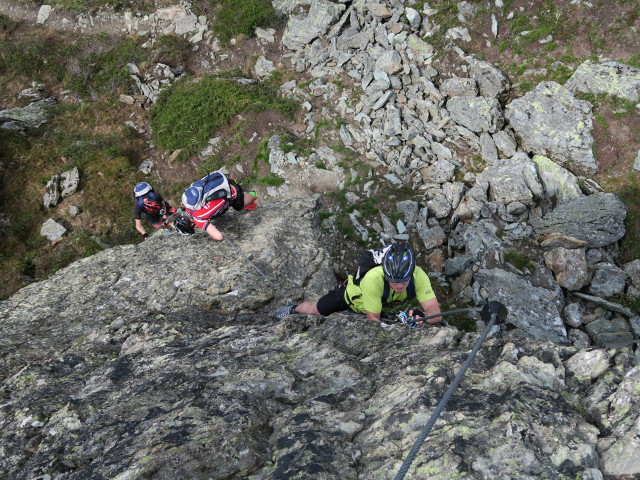 Hirschkarspitze-Klettersteig: schwierige Einstiegsvariante (6. Juni)