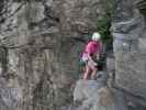 Silver Bullet-Klettersteig: Stephanie in der leichten Variante (5. Juni)