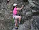 Silver Bullet-Klettersteig: Stephanie in der leichten Variante (5. Juni)