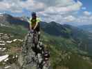 Hirschkarspitze-Klettersteig: ? und Henryk in der schwierigen Einstiegsvariante (6. Juni)