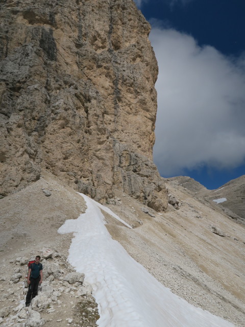 Ronald auf Weg 584 zwischen Grasleitenpass und Passo d'Antermoia (20. Juni)