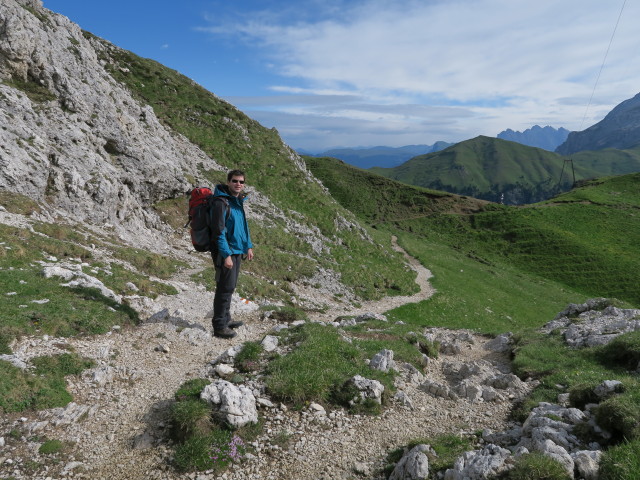 Ronald auf Weg 578 zwischen Weg 580 und Passo Ciaresoles (21. Juni)