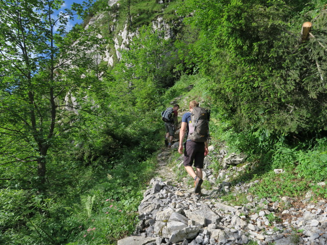 Oliver und David am Zugang zum Cellonstollen
