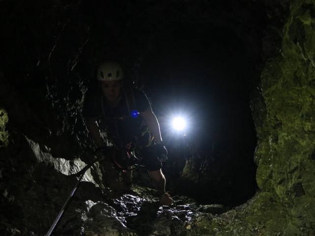 Cellonstollen-Klettersteig: David und Oliver im Cellonstollen