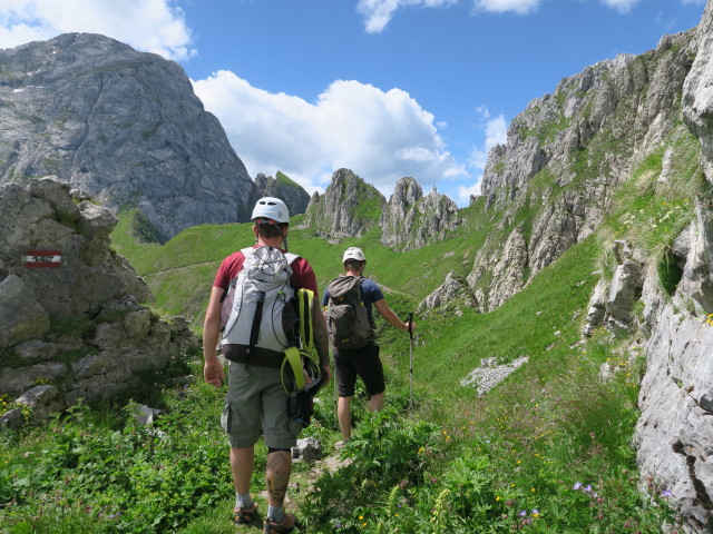Oliver und David zwischen Frischenkofel und Pl&ouml;ckenpass