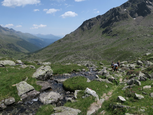 Miriam, Erich und Evelyn auf Weg 912A zwischen Weg 941 und Franz-Keil-Weg (4. Juli)