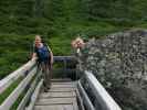 Evelyn, Miriam und ich am Naturlehrpfad zwischen zwischen Gaimberger Alm und Hofalm (3. Juli)