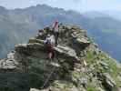 Schleinitz-Klettersteig: Sonja und Werner am Mittleren Sattelkopf, 2.697 m