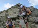 Schleinitz-Klettersteig: Irmgard und Bernadette beim Steigbuch