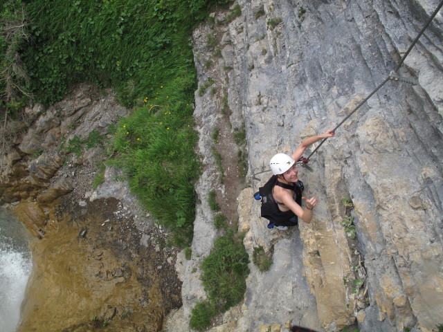 Millnatzenklamm-Klettersteig: Susanne in der Variante Steinbeißer