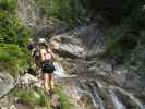 Millnatzenklamm-Klettersteig: Josef, Johanna und Karoline im Sektor 1